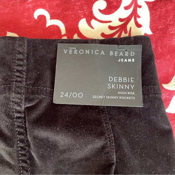 Veronica Beard Velvet Debbie Skinny High Rise Jeans SZ 00 - Picture 5 of 13